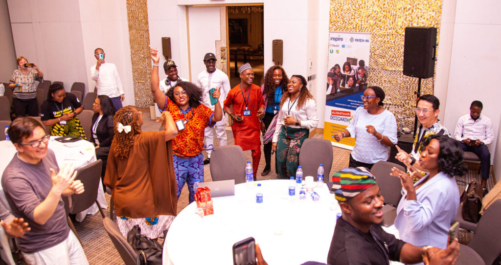 Attendees dance to 
